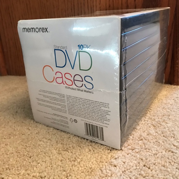 Memorex Standard DVD CD Storage Cases 10 Pack Sealed Black Home Organization - Picture 7 of 7